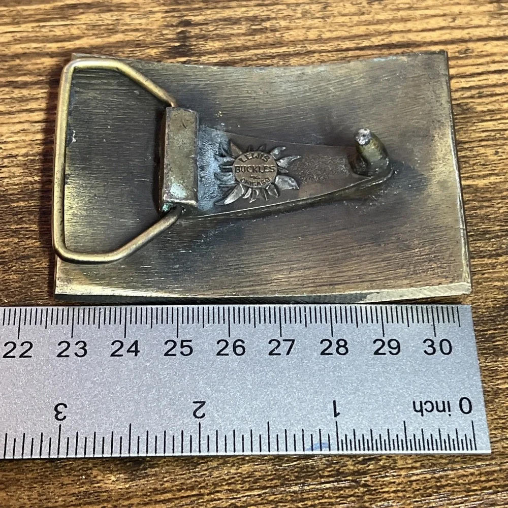 Vintage Henry Ford Detroit Automobiles Model T Car Record Year Belt Buckle